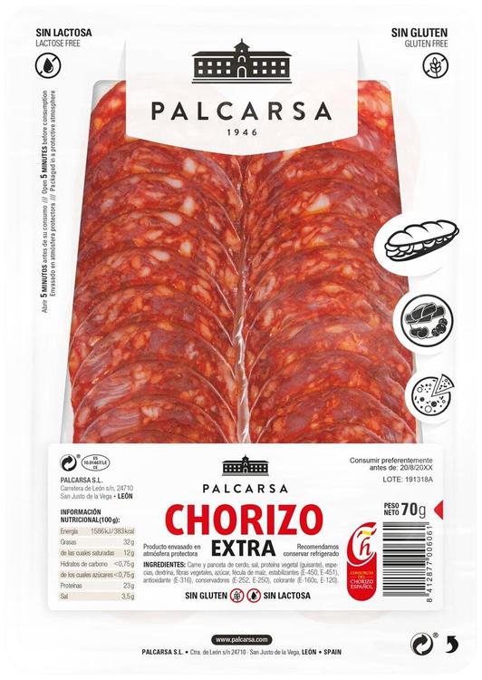 Palcarsa Chorizo Extra siivutettu 70g