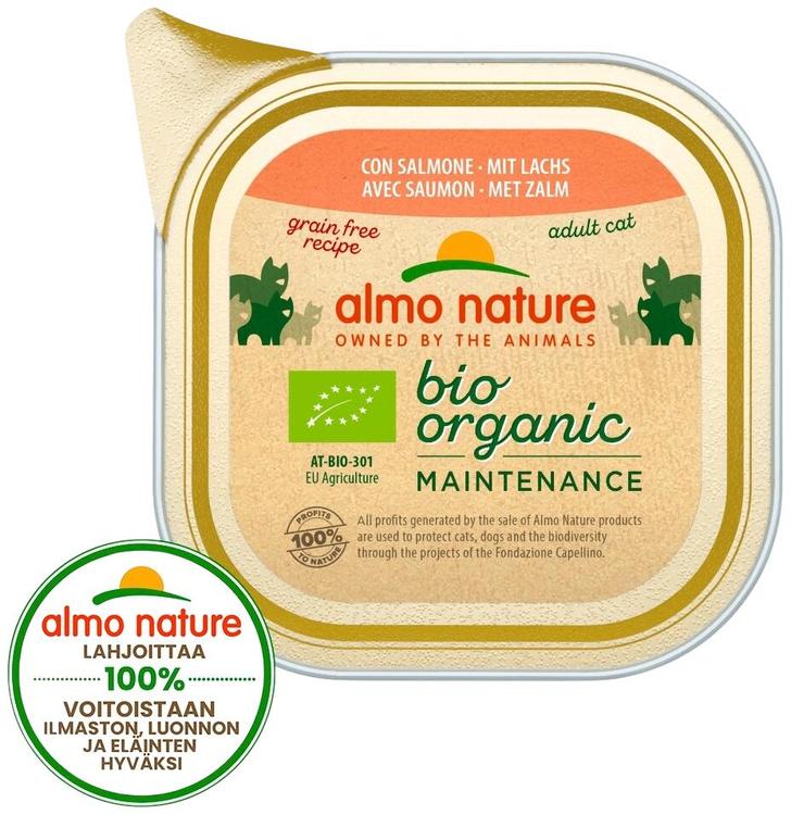 Almo Nature Bio Organic Lohi kissan täysravinto 85 g