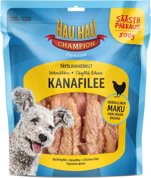 Hau-Hau Champion Täyslihaherkut Kanafilee 800g