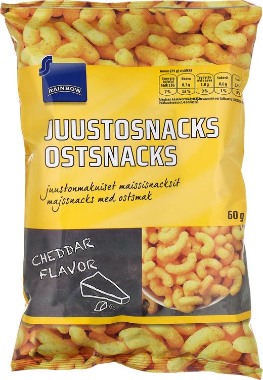 Rainbow maustettu juustosnacks 60g