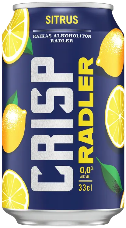 Crisp Radler Sitrus alkoholiton olut 0% tölkki 0,33L