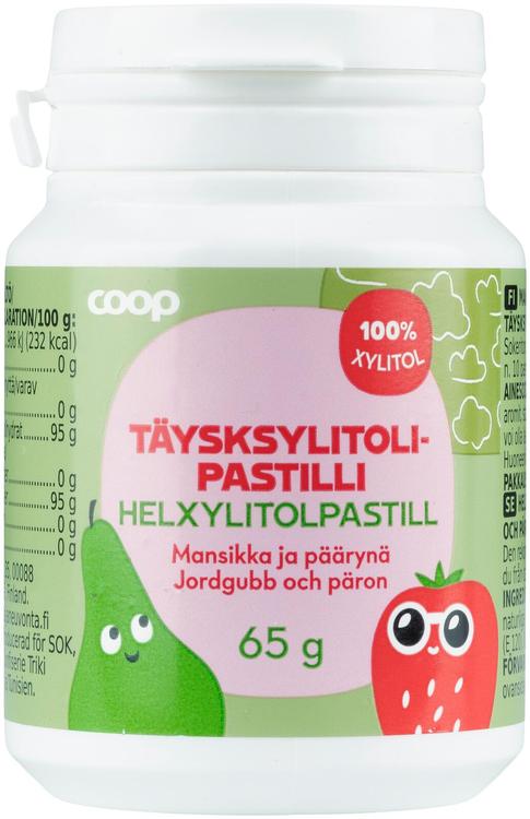 Coop täysksylitolipastilli mansikka-päärynä 65 g