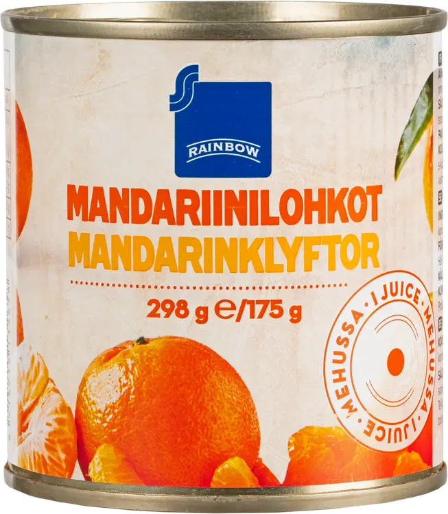Rainbow mandariinilohkot mehussa 312/175 g