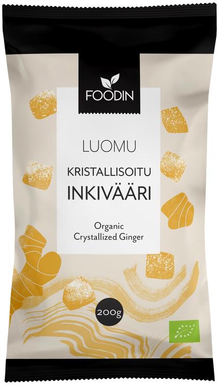 Foodin Kristallisoitu inkivääri luomu 200g