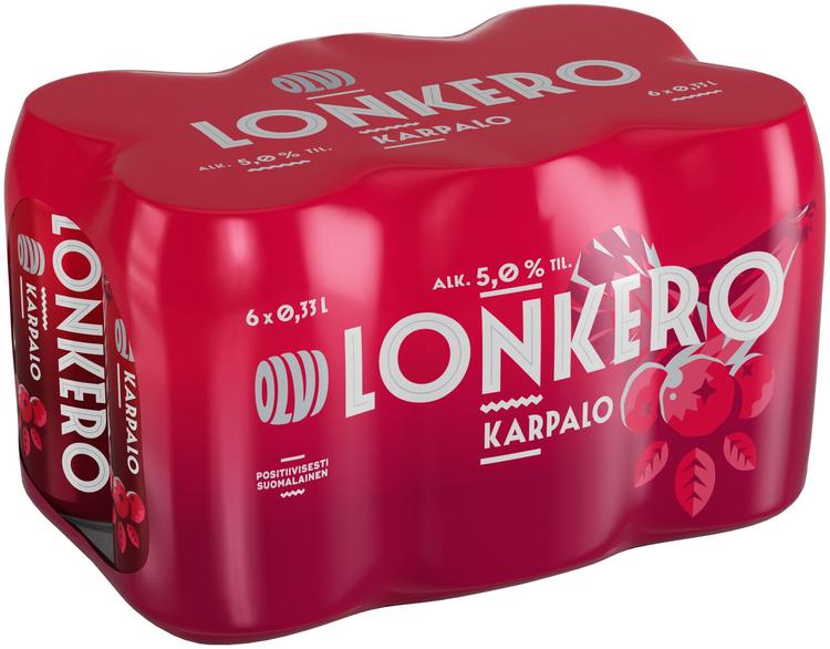 6xOLVI Karpalolonkero 5,0 % 0,33 l tlk