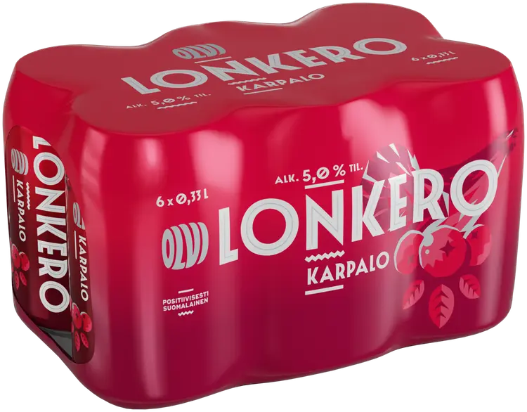 6xOLVI Karpalolonkero 5,0 % 0,33 l tlk