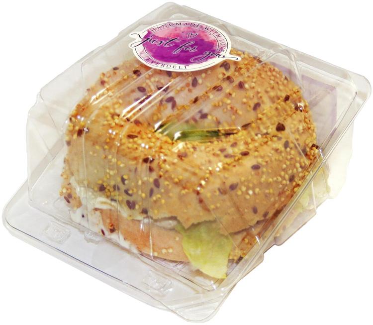 Kana-sinihomejuusto bagel
