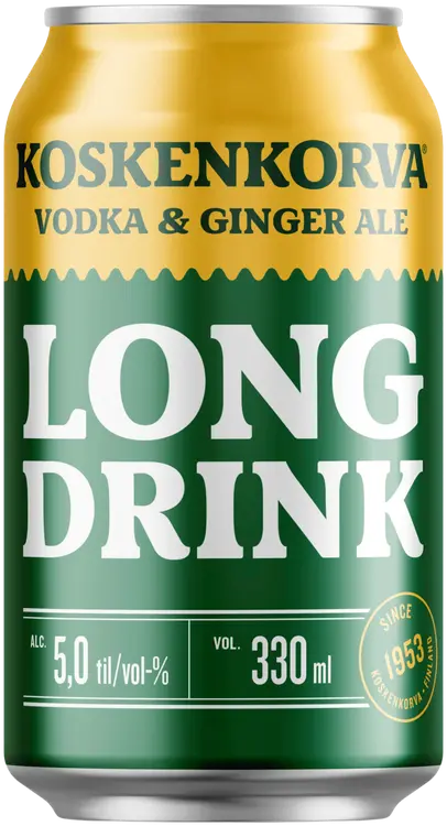 Koskenkorva Long Drink Vodka Ginger Ale 5% 33cl CAN
