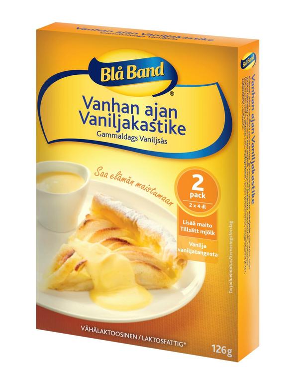 Blå Band vähälaktoosinen Vanhan ajan Vaniljakastike 2x63g