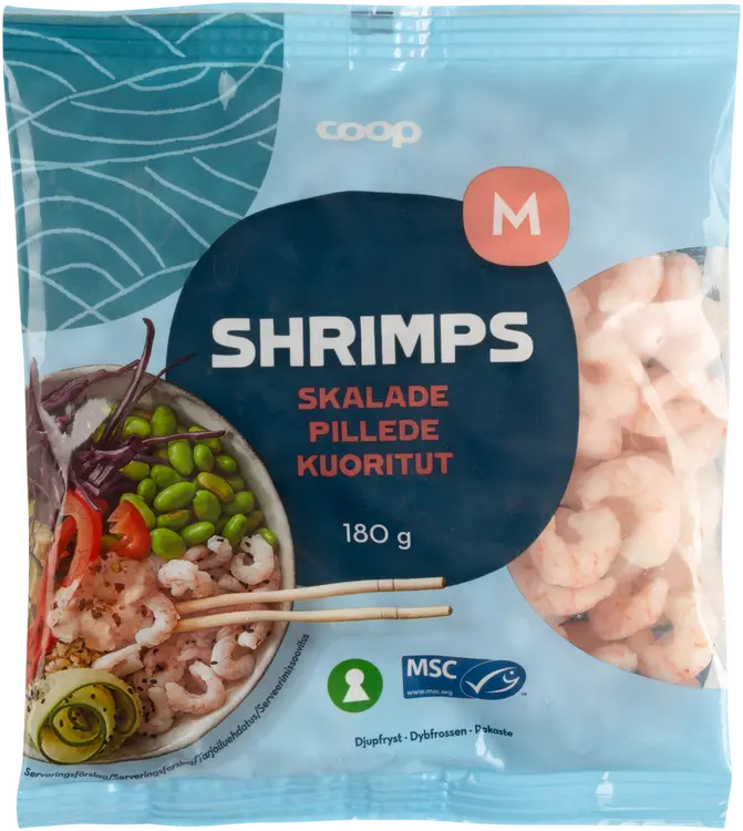 Coop kuoritut katkaravut 180 g pakaste