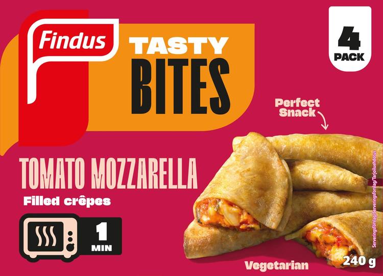 Findus tomati ja mozzarella juustuga täidetud pannkoogid, 240 g