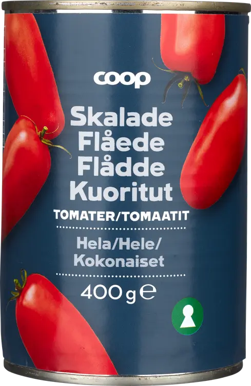 Coop kuoritut kokonaiset tomaatit 400 g