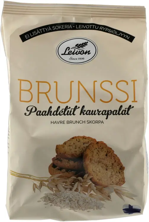Leivon Leipomo Brunssi paahdettu kaurapala 300g