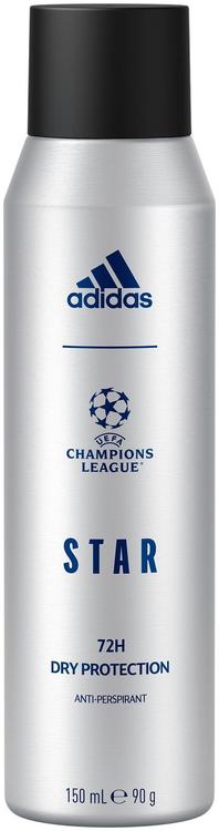 Adidas UEFA Star Edition Antiperspirantti deospray 150 ml, miehille