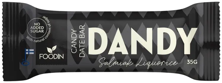 Foodin Dandy Candy Bar, Salmiak Liquorice, 35 g