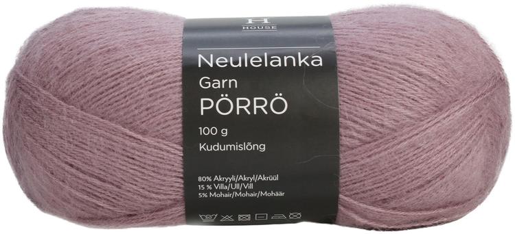 House lanka mohair-villa-akryyli Pörrö 100 g Old Rose 1429