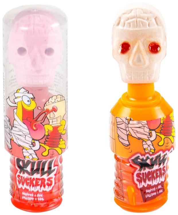 Funny Candy Skull Sucker Tikkari karkkigeelillä 40g