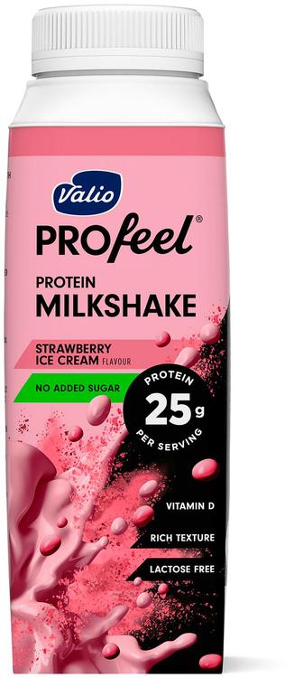 Valio Profeel piimaproteiinikokteil maasikajäätise maitseline, 250 ml