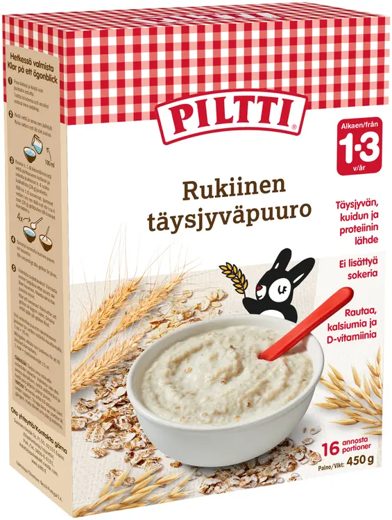 PILTTI 450g Rukiinen täysjyväpuurojauhe 1-3v