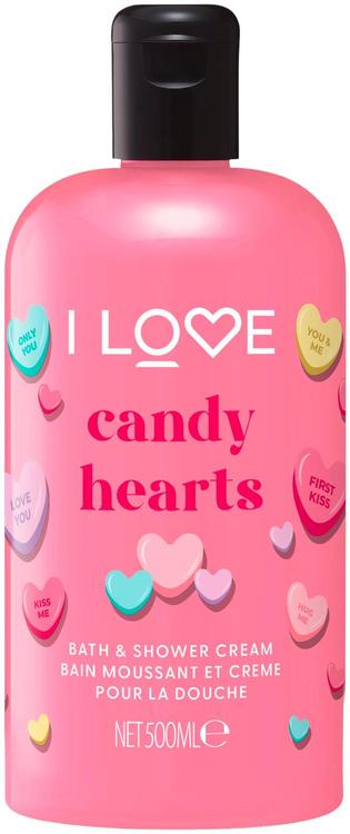 I love seasonal scented suihku- ja kylpyvoide 500ml candy hearts