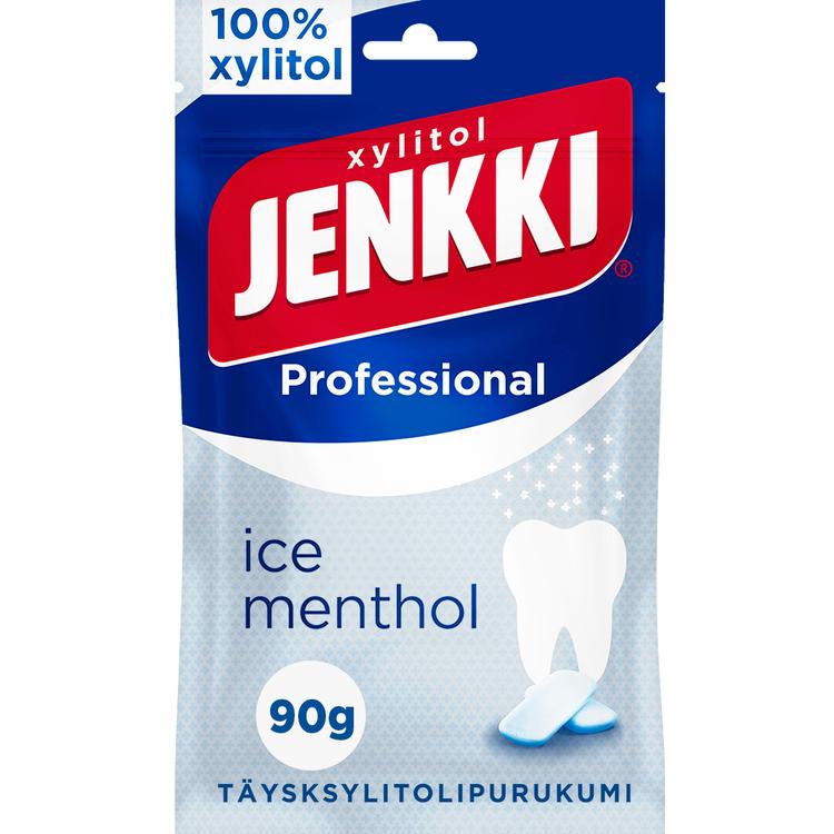 Jenkki Professional Ice Menthol +Sinkki täysksylitolipurukumi 90g