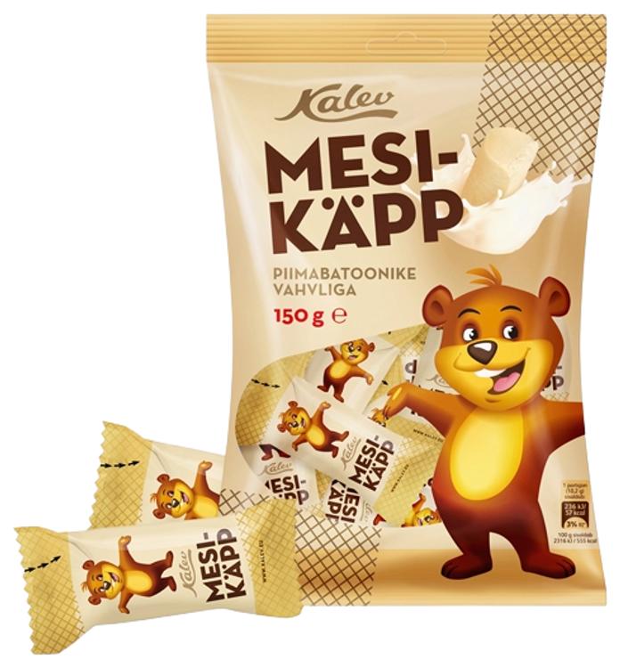 Kalev Mesikäpp vahvliga piimabatoonike 150 g
