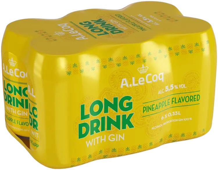 6xA. Le Coq GIN Pineapple Long Drink 5,5 % 0,33 l tlk