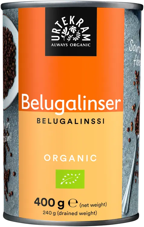 Urtekram Luomu Belugalinssi 400g