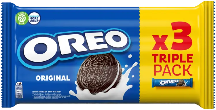 Oreo Original täytekeksi 3X154g=462g