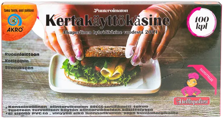 Akro kertakäyttökäsine L 100kpl