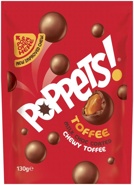 Poppets Toffee toffeepallo maitosuklaakuorrutteella 130g