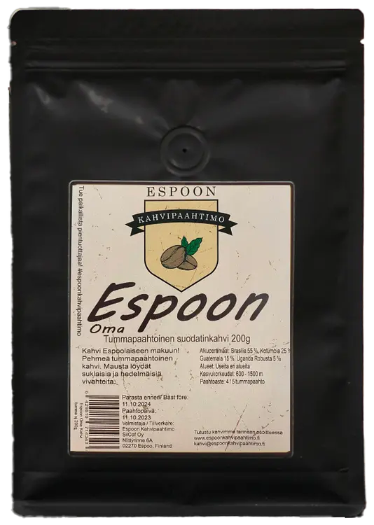 Espoon Oma Kahvi tummapaahtoinen suodatinkahvi 200g
