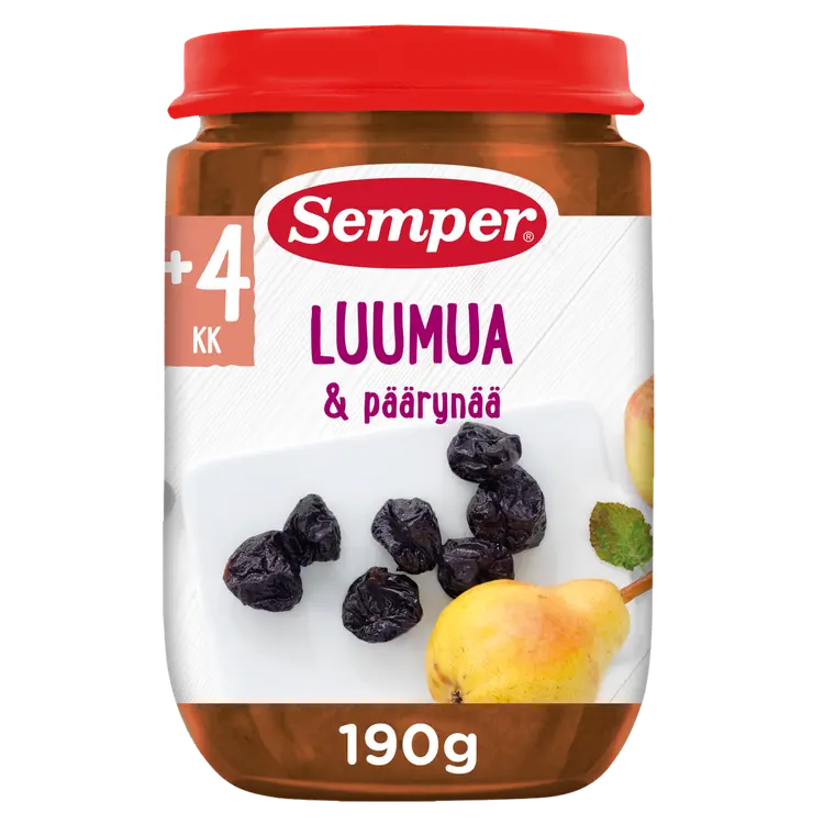 Semper Luumu päärynä & omena 4kk lasten hedelmäsose 190g