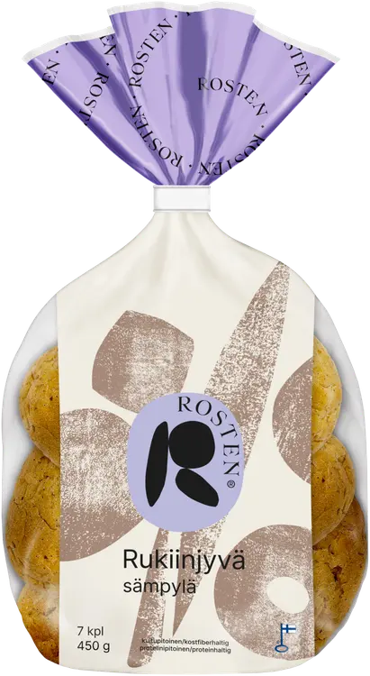 Rosten Rukiinjyväsämpylä 7 kpl 450 g