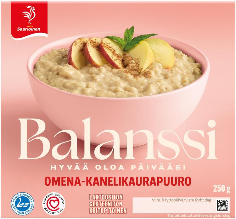 Saarioinen Balanssi Omena-kanelikaurapuuro 250g