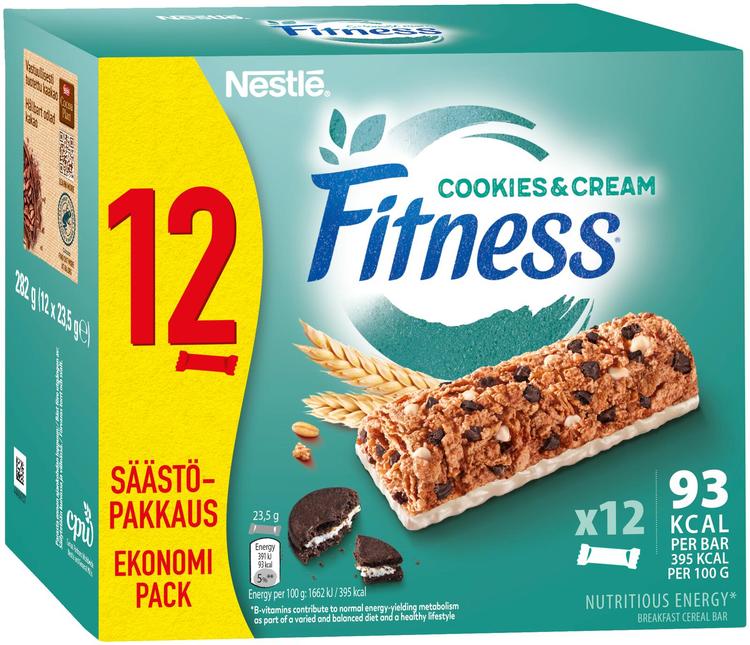 Nestlé Fitness 12x23.5g Cookies & Cream viljapatukka