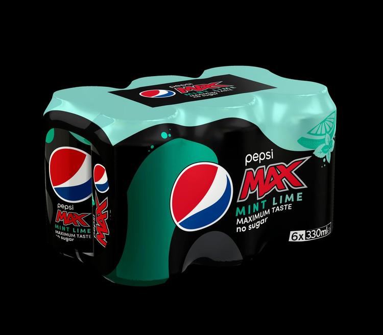 6 x Pepsi Max Mint-Lime virvoitusjuoma 0,33 l