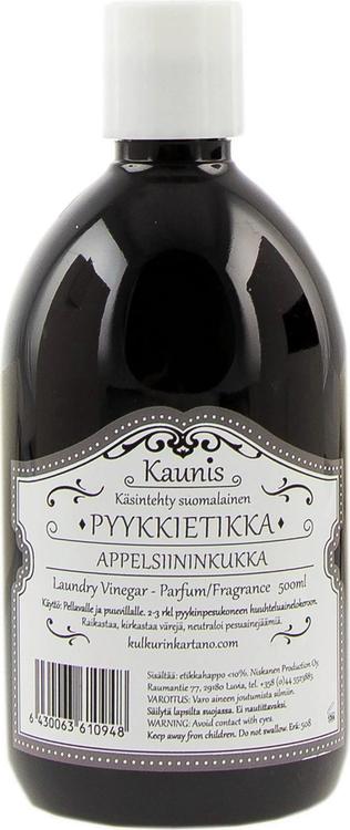 Kaunis Pyykkietikka Appelsiininkukka 500ml, Pyykin huuhteluun ja liotukseen, luonnontuote, vegan, biohajoava