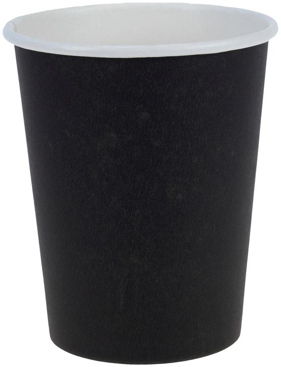 Juhlamaailma pahvimuki musta 250 ml 10 kpl