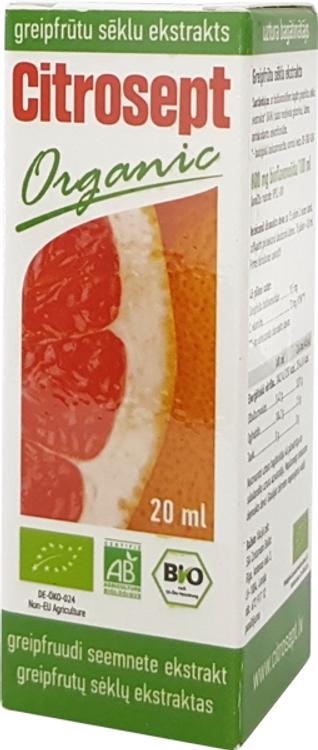 Greipfruudi seemnete ekstrakt 20 ml, Organic