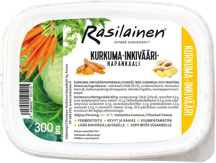 Rasilainen Kurkuma-inkiväärihapankaali