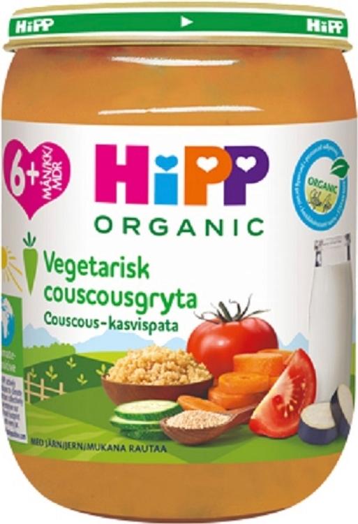 Hipp Luomu Couscous-kasvispata 190g 6kk