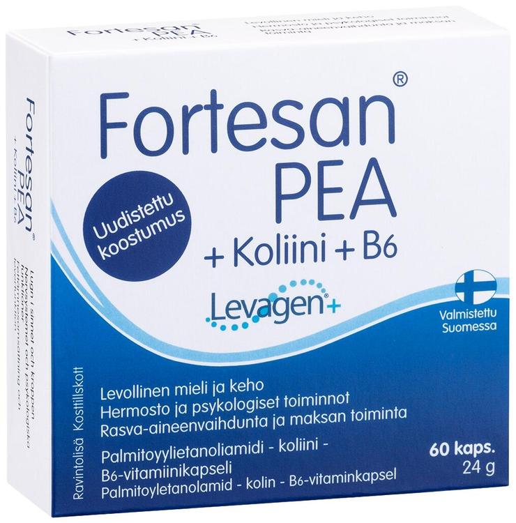 Fortesan PEA + Koliini + B6 Palmitoyylietanoliamidi - koliini - B6-vitamiinikapseli 60 kaps