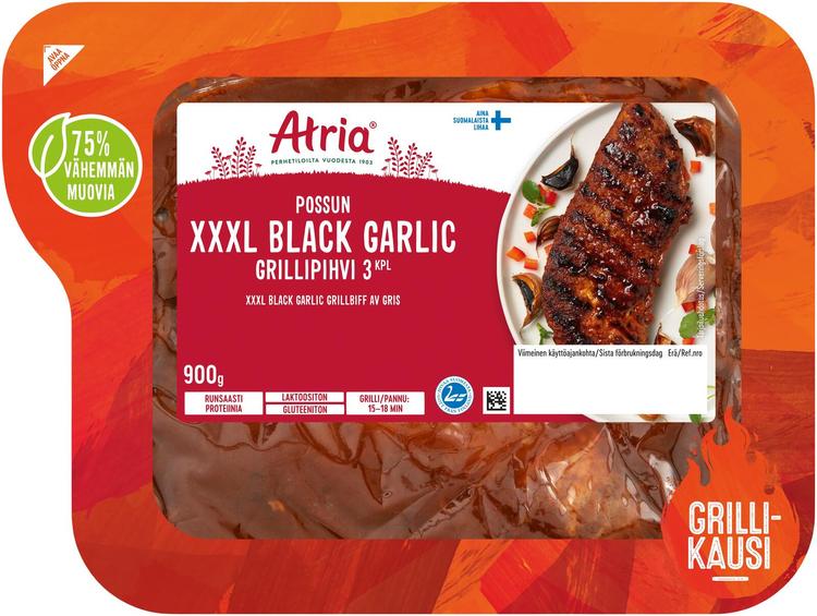 Atria XXXL Black Garlic Possun Grillipihvi 900g