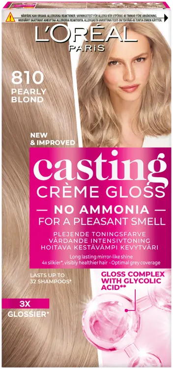L'Oréal Paris Casting Crème Gloss 810 Pearly Blonde semi-permanent hiusväri normaaleille hiuksille 1 pce
