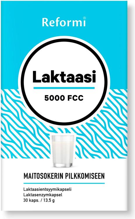 Reformi Laktaasi 5000 FCC laktaasientsyymikapseli 30kaps 13,5g ravintolisä