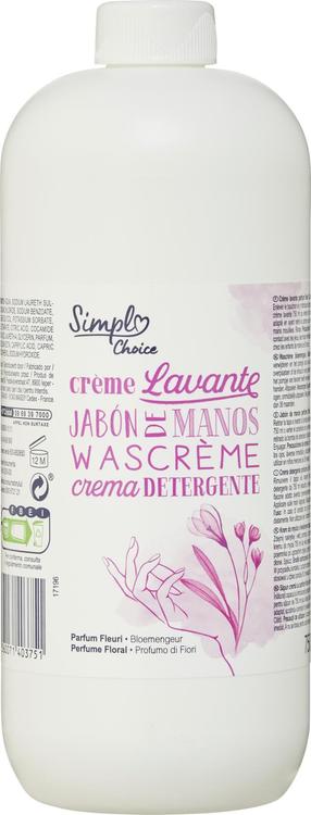 Simpl rich choice lavander cream nestesaippua täyttöpakkaus 750 ml