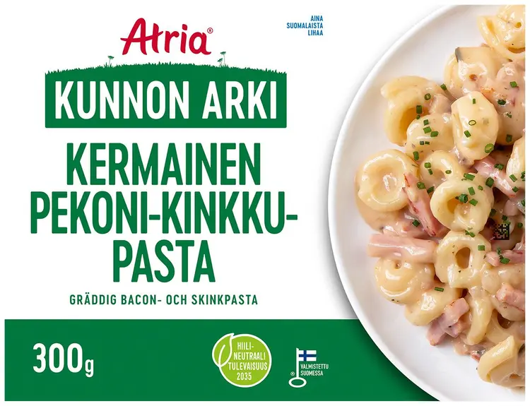 Atria Kunnon Arki Kermainen Pekoni-Kinkkupasta 300g