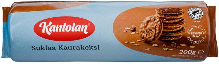 Kantolan Kaurakeksi suklaakeksi 200g