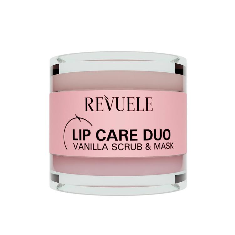 Revuele Lip Scrub & Mask, vanilja. Vaniljan tuoksuinen huulten hoito setti.
